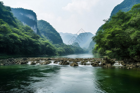 贵州的万峰湖景区背景图片