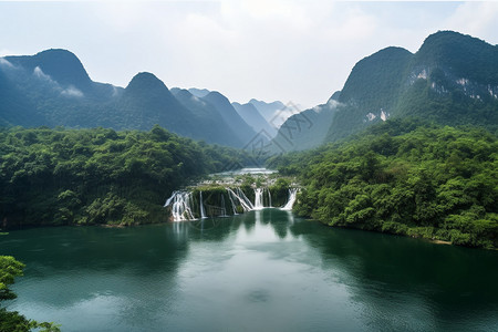 贵州黄果樹瀑布贵州的黄果树瀑布背景