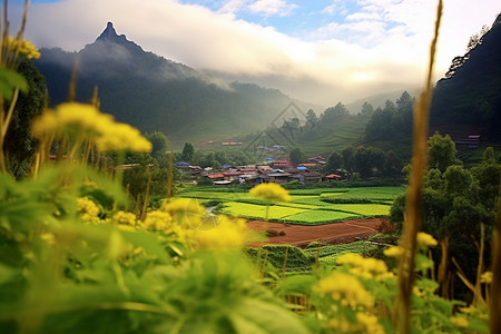 田野的风景植物高清图片素材