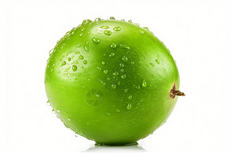 绿色椰子与水滴背景图片