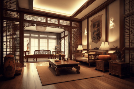 龙椅椅子木椅传统典雅中式客厅设计图片