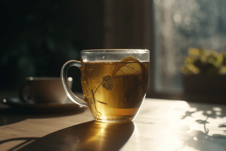 茶碗茶杯茶水中医草药凉茶设计图片