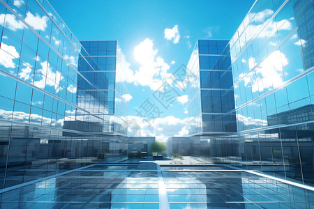 办公大楼的玻璃建筑图片