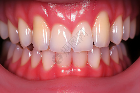 女性的牙龈炎背景图片