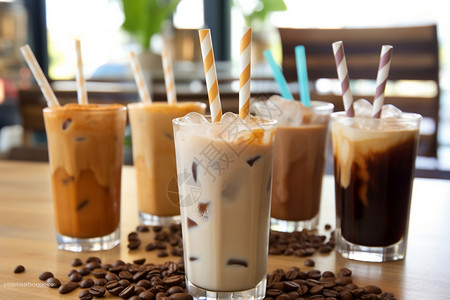 冰镇的咖啡饮品图片