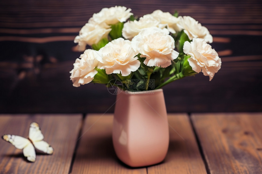花瓶中的美丽鲜花图片