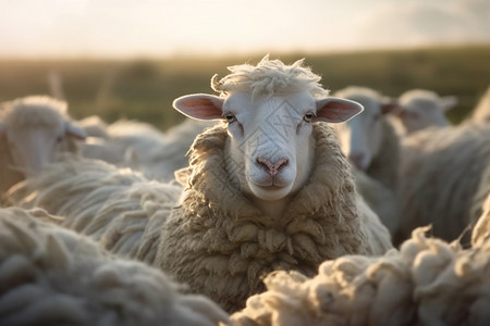 养殖场的羊图片