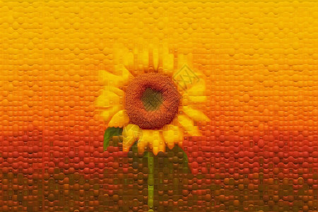 像素化向日葵背景图片