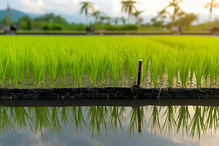无土栽培水稻种植园背景图片