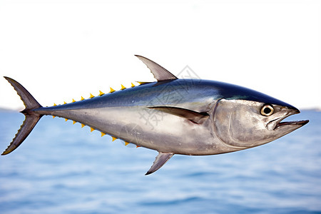 新鲜的金枪鱼生物背景图片