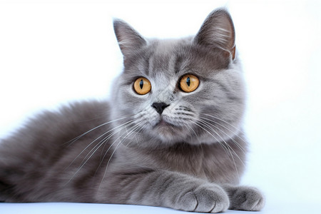可爱的灰色小猫背景图片