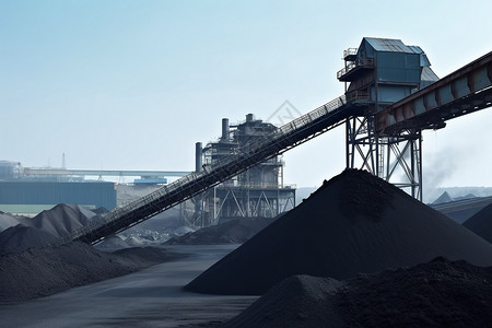 煤炭工业运转背景图片