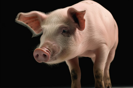 养殖场的猪背景图片