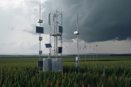 农业监测天气监测站背景