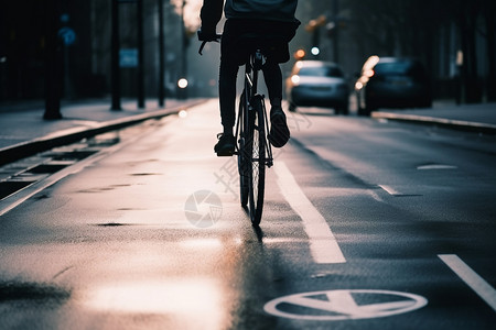 空中自行车道骑自行车上路背景