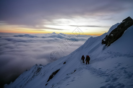 户外极限登山背景图片