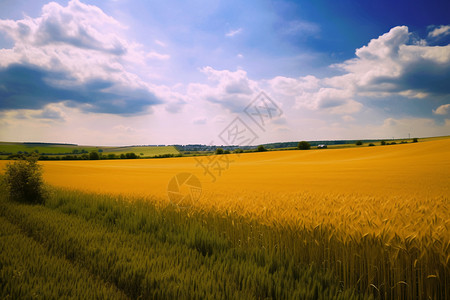 丰收的小麦背景图片