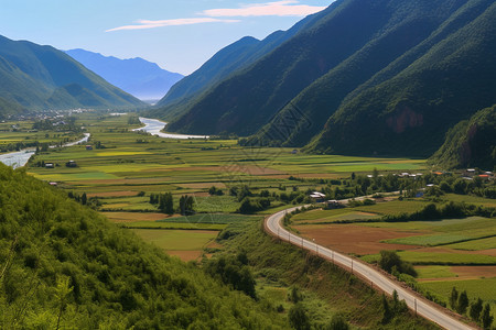 春天大峡谷的自然景观高清图片