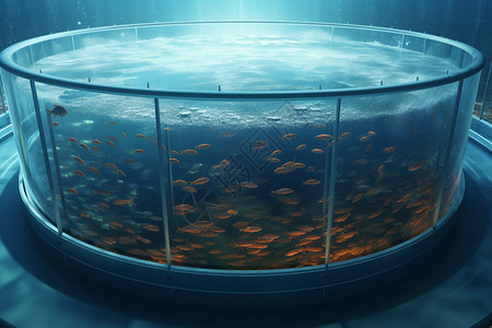 水产养殖罐大型鱼缸高清图片