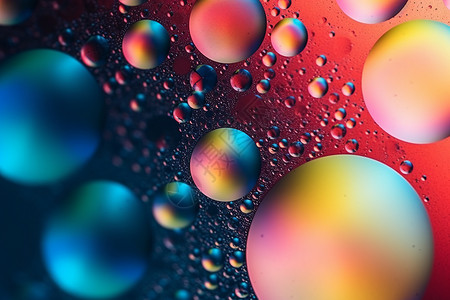 五颜六色的抽象气泡纹理图片
