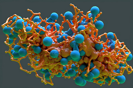 酶催化的3D概念图高清图片