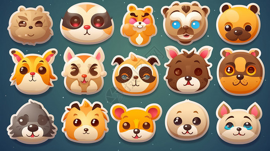 动物emojis贴纸图片