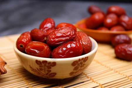 美味的新疆红枣背景图片
