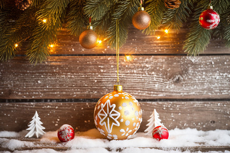 球形的吊坠圣诞树挂件高清图片