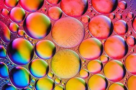 抽象彩虹气泡纹理图片