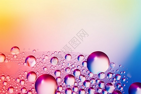 抽象透明气泡彩虹背景图片