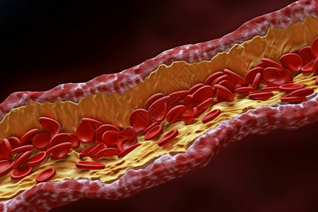 粥样硬化血管里的斑块设计图片
