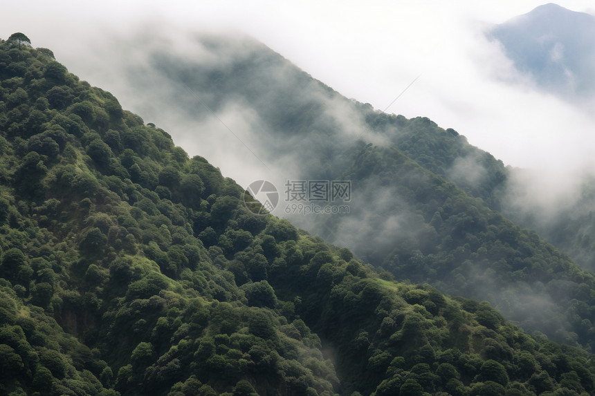 白天平静的山顶图片