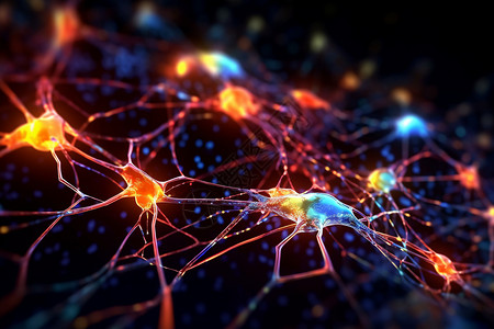 大脑芯片的神经元图片