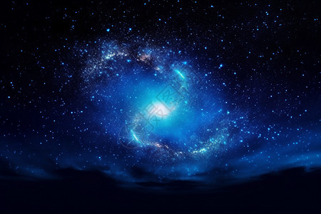 夜空中的恒星系统背景图片