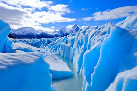 北极的冰川景观图片