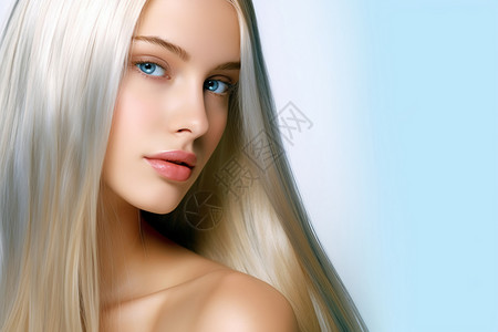 美发沙龙模特的发型背景图片