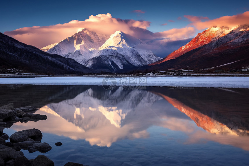 美丽的雪山风光图片