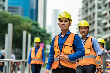 城市建筑中的建造师背景