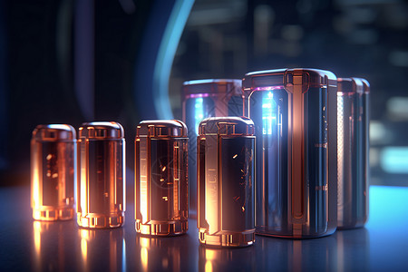 未来科技的液态金属电池背景图片