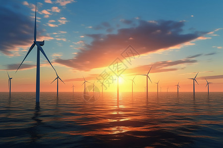 海上风电的涡轮机图片