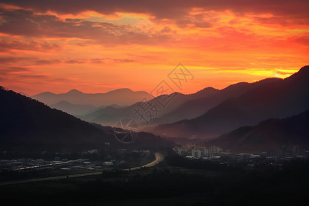 风景幽美的山区景色图片