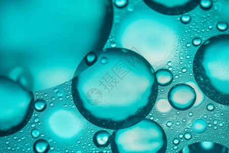 抽象绿松石气泡图片