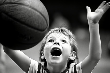 篮球比赛胜利的喜悦背景图片