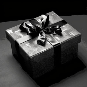 黑色礼品包装盒图片