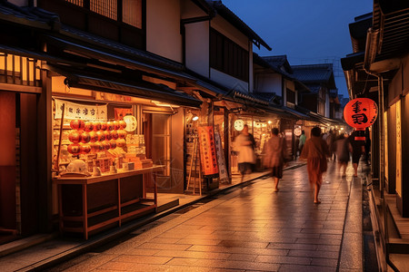 邻里传统建筑商业街背景