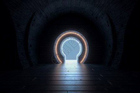 神秘的隧道背景图片