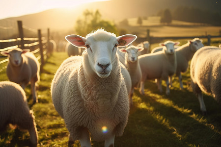 羊场的羊户外羊场高清图片