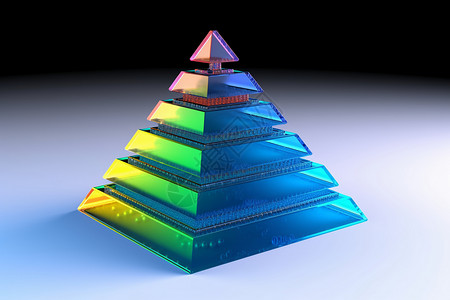 彩色的金字塔设计图片