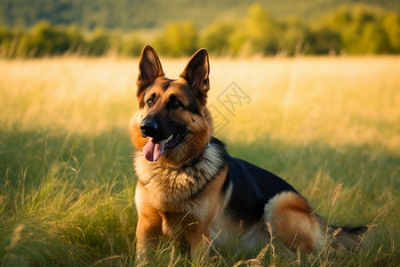 黑脸的德国牧羊犬背景