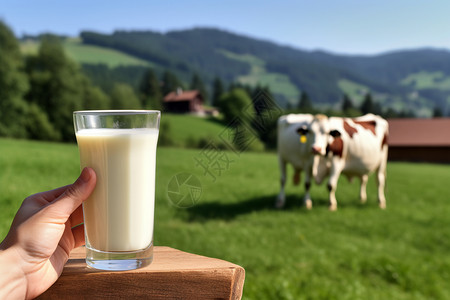一杯白色的牛奶图片